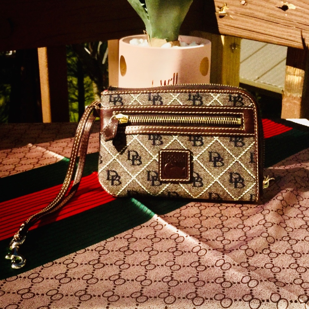 Authentic Dooney & Bourke Monogrammed Wristlet